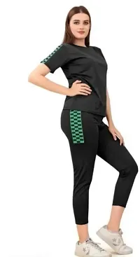 Elite Black Polyester Solid Tracksuit For Women-thumb1