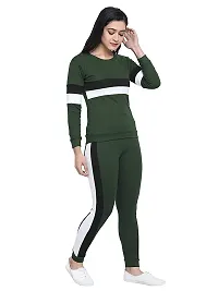Elite Multicoloured Polyester Striped Tracksuit For Women-thumb3