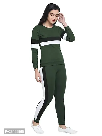 Elite Multicoloured Polyester Striped Tracksuit For Women-thumb4