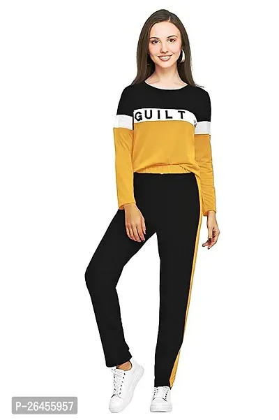 Elite Multicoloured Polyester Printed Tracksuit For Women