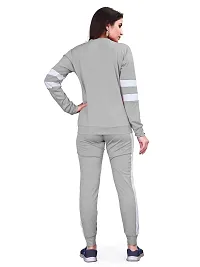 Elite Grey Polyester Solid Tracksuit For Women-thumb4