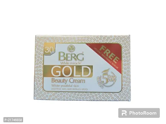 BERG WHITE MIRCLE GOLD BEAUTY CREAM WHITE YOUTHFUL SKIN WITH FREE SERUM 50Grm-thumb0