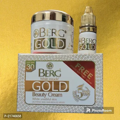 BERG WHITE MIRCLE GOLD BEAUTY CREAM WHITE YOUTHFUL SKIN WITH FREE SERUM 50Grm-thumb2