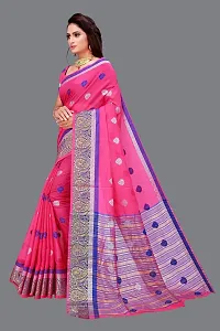 New Cotton Blend Fabric Woven Design Sari For Women-thumb1