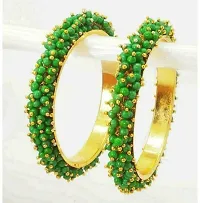 INDAWAT CREATION Beds Bangles Set Green Women And Girl-thumb1