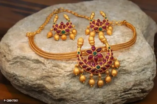 INDAWAT CREATION Copper Choker Sets For Women And Girls