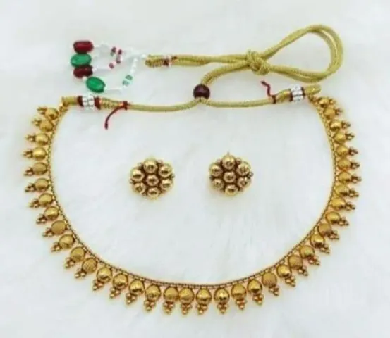 Gold Plated Alloy Festive Wear Jewellery Set