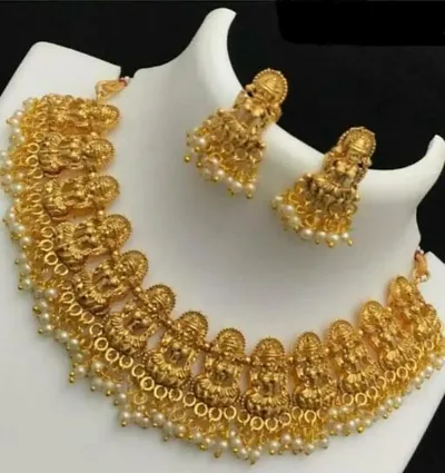 Ethnic Golden Alloy Jewellery Set For Women