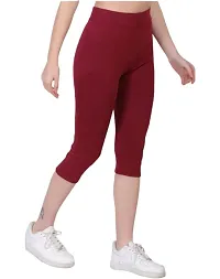 FashionWala Women's Capri Pants (XL, Maroon  Brown)-thumb4