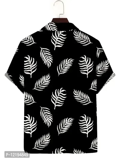 FashionWala Digital Printed Half Sleeve Casual Shirt for Men (XL, Black)-thumb2
