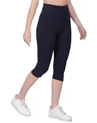 FashionWala Women's Capri Pant Combo (S, Maroon & Navy Blue)-thumb4