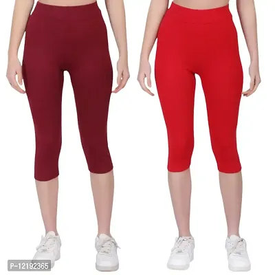 Buy FashionWala Women's Capri Pants (XL, Maroon Red) Online In India At  Discounted Prices