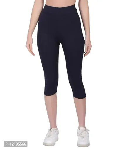 FashionWala Women's Capri Pant Combo (S, Maroon & Navy Blue)-thumb3