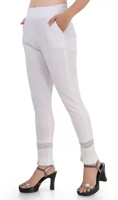 Girl solid Leggings with Elasticated Waist