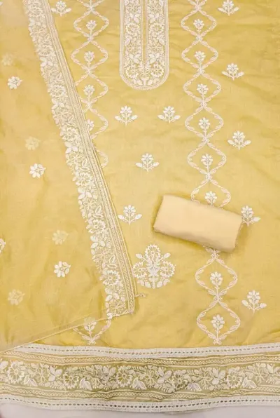 Classic Chanderi SIlk Dress Material with Dupatta