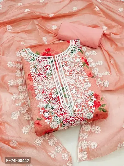 Classic Chanderi Silk Dress Material with Dupatta-thumb0