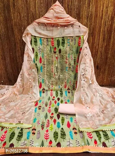 Classic Cotton Slub Dress Material with Dupatta