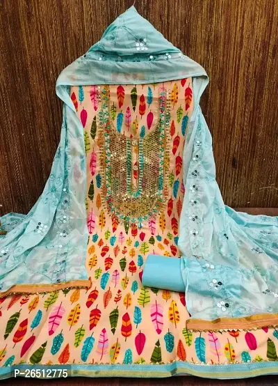 Classic Cotton Slub Dress Material with Dupatta-thumb0