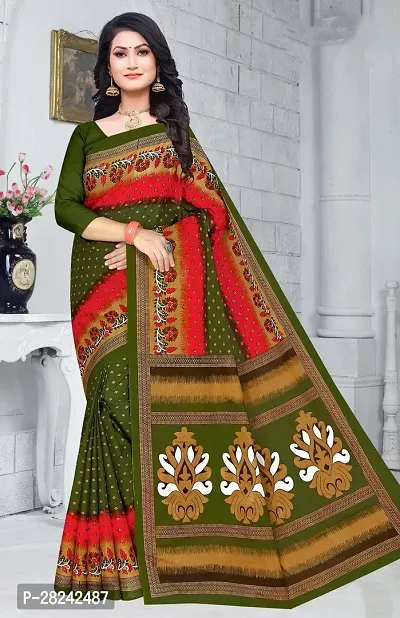 Stylish Cotton Saree with Blouse piece For Women