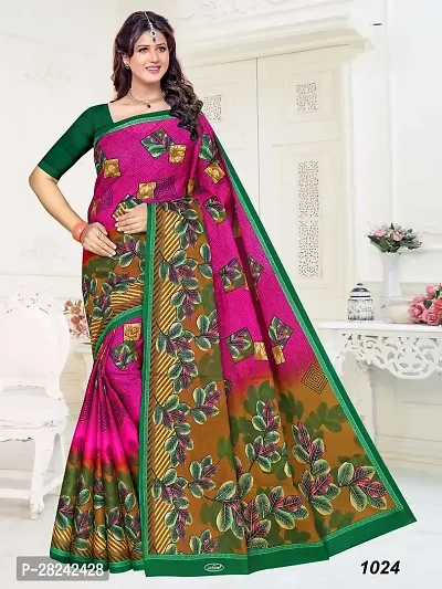 Stylish Cotton Saree with Blouse piece For Women