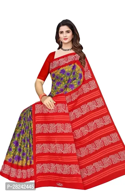 Stylish Cotton Saree with Blouse piece For Women