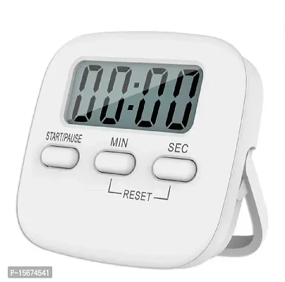 G.FIDEL Digital Kitchen Timer/Stopwatch Timer/Clock with Alarm and Magnetic Stand for Exercise (White)
