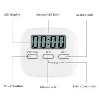 G.FIDEL Digital Kitchen Timer/Stopwatch Timer/Clock with Alarm and Magnetic Stand for Exercise (White)-thumb4