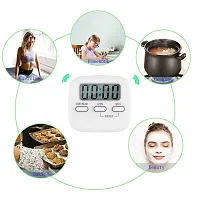 G.FIDEL Digital Kitchen Timer/Stopwatch Timer/Clock with Alarm and Magnetic Stand for Exercise (White)-thumb1