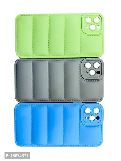 G.FIDEL Mi Puffer Case | Compatible with iPhone Mi Series Back Cover | iPhone Mi Series Puffer (iPhone 14 PRO MAX, Blue) (Mi Note 11 5G, Black)-thumb4