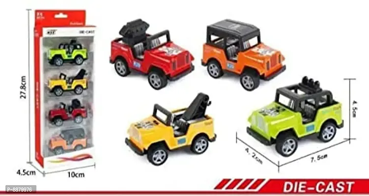 G.FIDEL Model Die Cast SUV Set [Metal 4 in 1 Jeep car Toy Set for Kids [4 in 1]