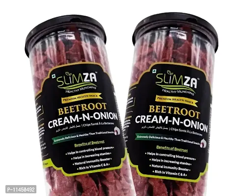 Slimza Healthy Premium Quality Beetroot Cream N Onion (2x150gm) | No Preservatives | Gluten Free | Vegan | No MSG-thumb0