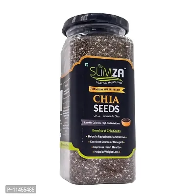 Slimza Healthy Premium Chia Seeds (230gm) | High Protein, Fiber | Weight Loss | No Preservative | Vegan