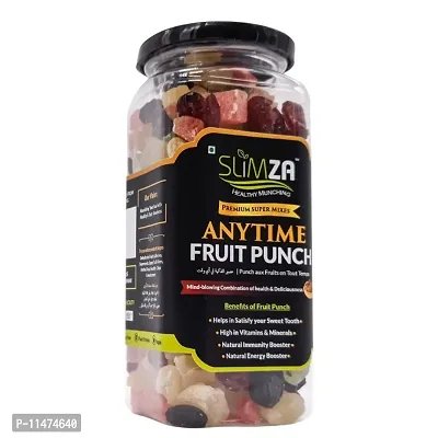 Slimza Premium Anytime Fruit Punch (210gm) - Cranberry, Blackberry, Pineapple, Mango, Papaya, Strawberry, Kiwi | High Protein, Fiber | Weight Loss | Antioxidant | No Trans Fat | Vegan | Healthy Mix