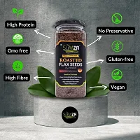 Slimza Healthy Premium Roasted Flax Seed (400gm) | High Protein, Fiber | Weight Loss | No Preservative | 2x200gm-thumb1