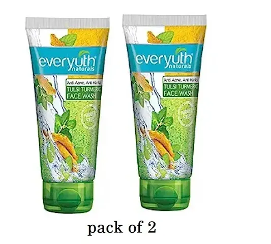 Everyuth Naturals Anti Acne Anti Marks Tulsi Turmeric Face Wash 150 ML pack of 2