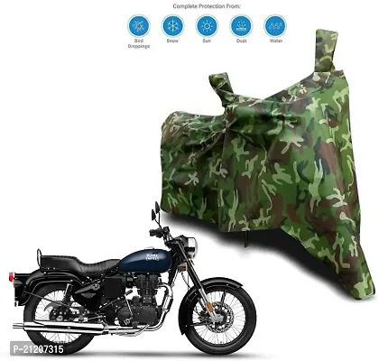 Aamaya Store 100% Waterproof Royal Enfield Bullet Continental GT 650 Cover(Green)-thumb0