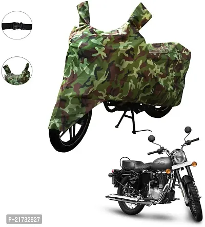 Aamaya Store Waterproof Royal Enfield Bullet 350 New Cover(Green)