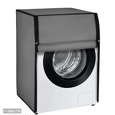 Waterproof Front Load Washing Machine Cover Compatible for Lg 8 Kg  9 Kg Grey-thumb0