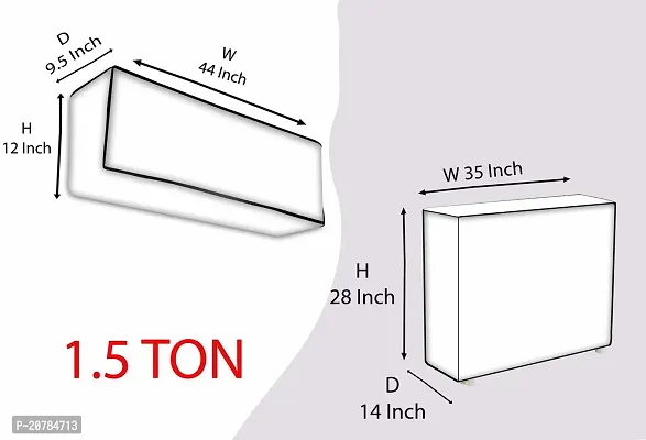 1.5 ton Split AC Cover Waterproof  Dustproof with Indoor  Outdoor Unit-thumb2