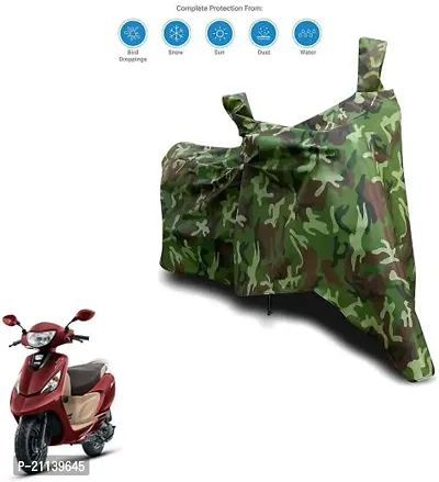 TVS Scooty Zest 110 scooty 100% Waterproof Uv Protection Cover (Jungle Green)-thumb0