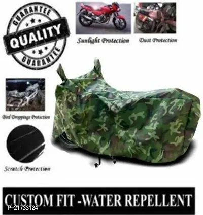 Two Wheeler Body Cover for Royal Enfield Bullet Thunderbird 500 (Green)-thumb2