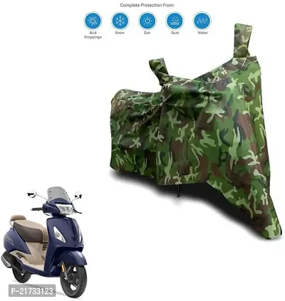 TVS Jupiter Grande Body Cover 100% Waterproof Uv Protection Two Wheeler Cover (Green)