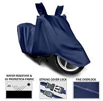 Amarud - Piaggio Vespa Scooter Two Wheeler Cover Water Resistant - Dustproof - UV Protection - Color Navy Blue (Vespa Elegante)-thumb1