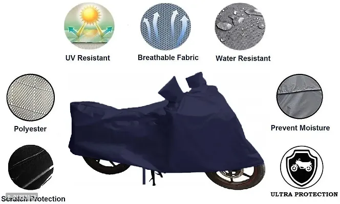 Jupiter Bike Body Cover Waterproof Uv Protection Two Wheeler Cover Blue-thumb3