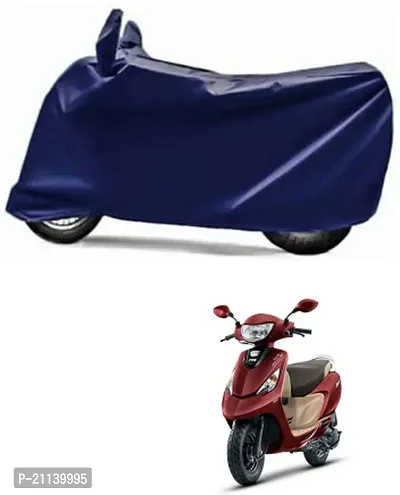 TVS Scooty Zest BS6 Body Cover 100% Waterproof Uv Protection Two Wheeler Cover (Blue)-thumb0