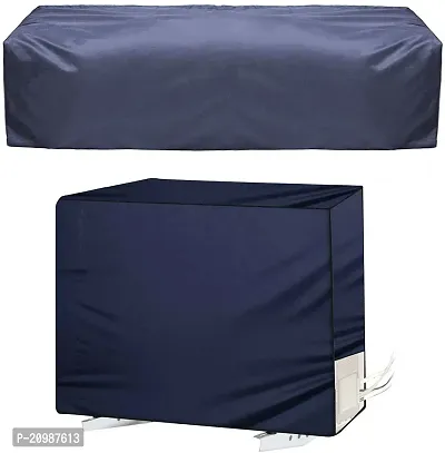 Ac Cover Waterproof Set For 1.5 Ton Capacity Window Air Conditioner Navy Blue Color