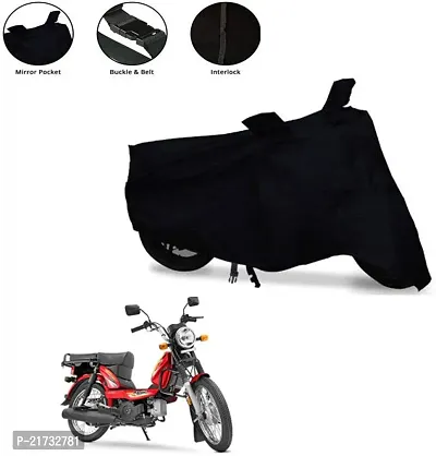 TVS XL 100 Comfort Body Cover 100% Waterproof Uv Protection Two Wheeler Cover (Black)