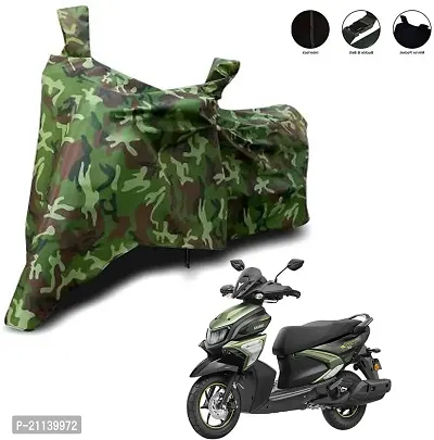 Yamaha RayZR 125 Fi Waterproof Dustproof Scooty Bike Cover (Green)-thumb0