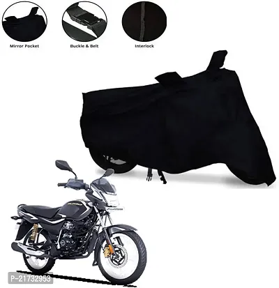 Bajaj Platina 100 Bike Body Cover Waterproof Uv Protection Two Wheeler Cover (Black)