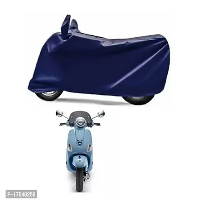 Amarud - Piaggio Vespa Scooter Two Wheeler Cover Water Resistant - Dustproof - UV Protection - Color Navy Blue (Vespa Elegante)